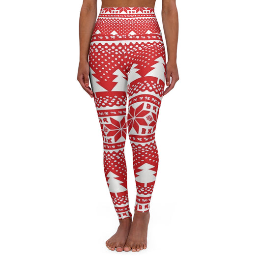The Catnip Mafia's Norwegian Heritage High-Waisted Yoga Leggings - A Fusion of Tradition and Modernity All Over Prints Printify L  