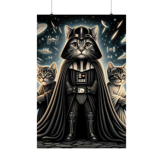 Art That Roars Star Wars Cats Posters Perfect for Your Space Opera Decor Poster Printify 24″ x 36″ Matte 