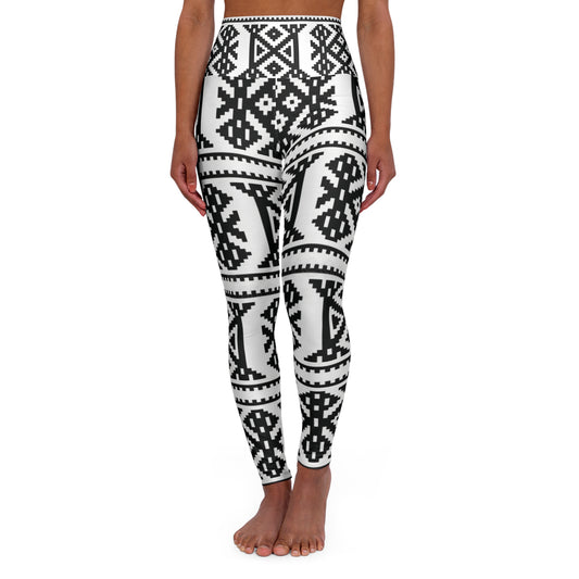 The Catnip Mafia's Norwegian Heritage High-Waisted Yoga Leggings - A Fusion of Tradition and Modernity All Over Prints Printify L  