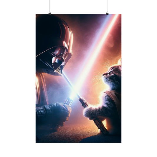 Galactic Purrs Discover Limited-Edition Star Wars Cat Wall Art Today Poster Printify 24″ x 36″ Matte 