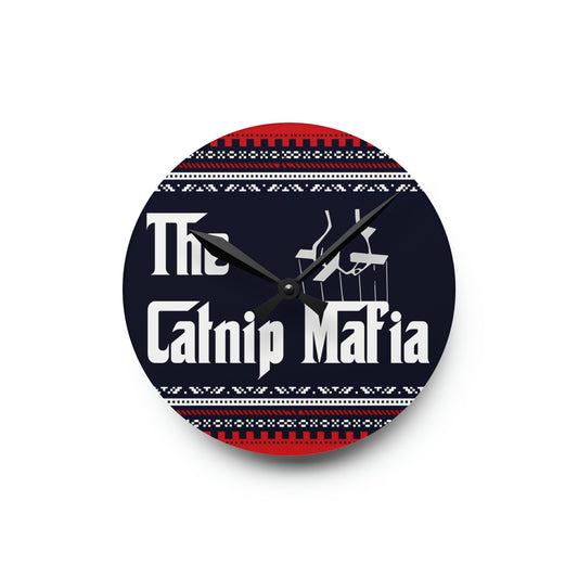 The Catnip Mafia's Timepieces: Where Norwegian Design Meets Everyday Elegance Home Decor Printify 8'' × 8'' (Round)  
