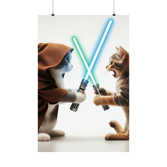 Make Your Walls Meow Epic Star Wars Cats Poster Series Available Now Poster Printify 24″ x 36″ Matte 