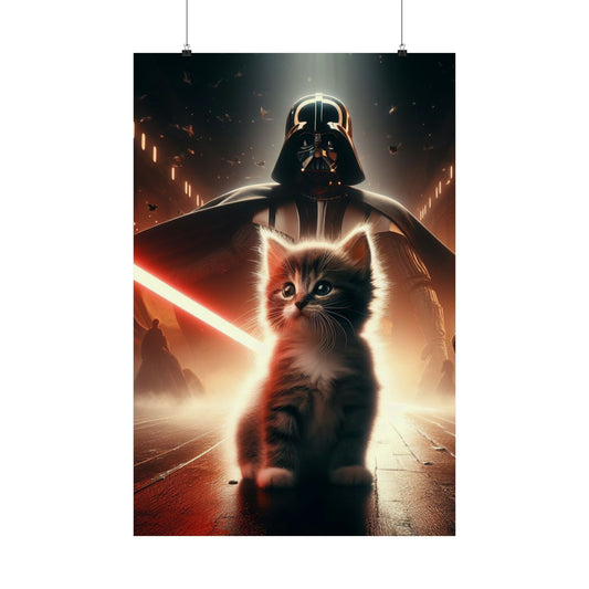 Collectors Alert Rare Star Wars Cat Wall Art Pieces Just Dropped Poster Printify 24″ x 36″ Matte 