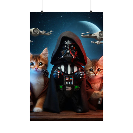 Meow Wars The Ultimate Collection of Star Wars Cat Posters Awaits Poster Printify 24″ x 36″ Matte 