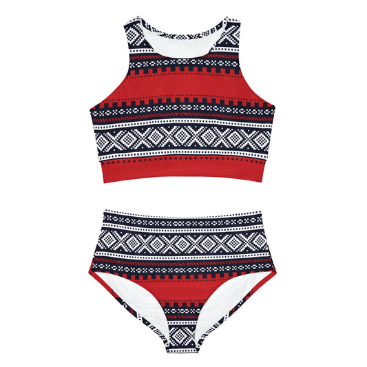 Scandinavian Summer Dream: Tailor-Made Elegance in Swimwear All Over Prints Printify L  